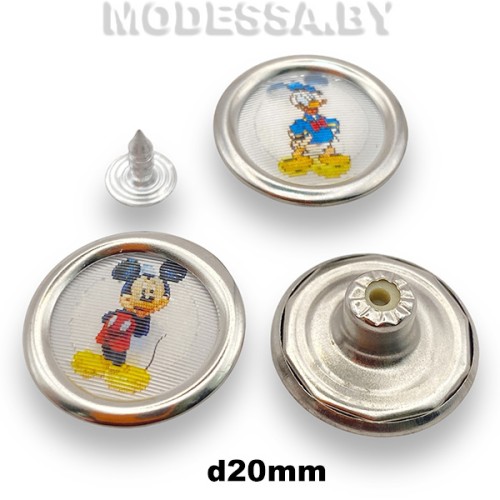 14 Заклёпка-пуговица d20мм Ц:Никель