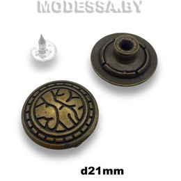 D15830 Заклёпка-пуговица d20мм Ц:Антик