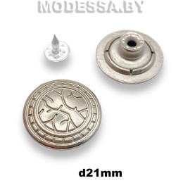 D15830 Заклёпка-пуговица d20мм Ц:Никель
