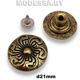 D22230 Заклёпка-пуговица d21мм Ц:Золото