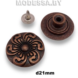 D22230 Заклёпка-пуговица d21мм Ц:Медь