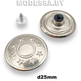 2502515 Заклёпка-пуговица d25мм Ц:Никель