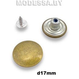 27888.35 Заклёпка-пуговица d17мм Ц:Антик