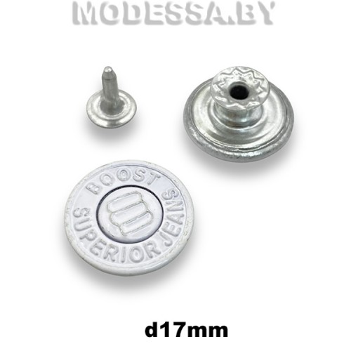 27888.55 Заклёпка-пуговица d17мм Ц:Белый