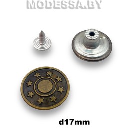 27889.1 Заклёпка-пуговица d17мм Ц:Антик
