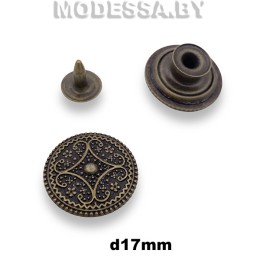 D32920 Заклёпка-пуговица d17мм Ц:Антик