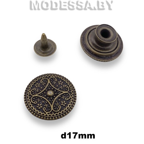 D32920 Заклёпка-пуговица d17мм Ц:Антик