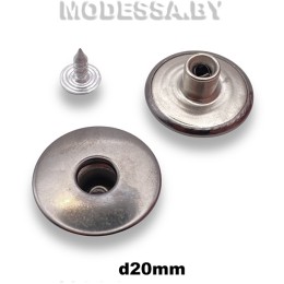 2148 Заклёпка-пуговица d20мм Ц:Чёрный никель