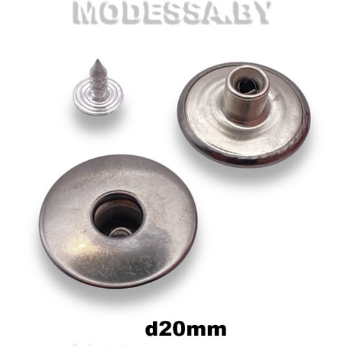 2148 Заклёпка-пуговица d20мм Ц:Чёрный никель