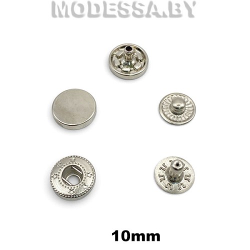 10 В Кнопка альфа d10мм Nickel