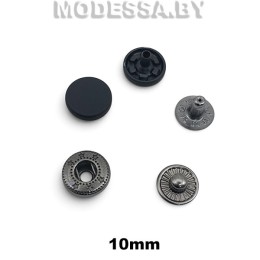 10 В Кнопка альфа d10мм Soft-touch Black