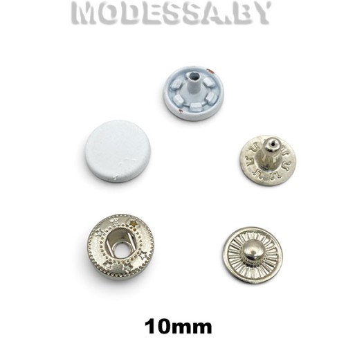 10 В Кнопка альфа d10мм Soft-touch White