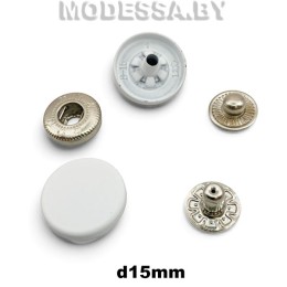 15 В Кнопка альфа d15мм Soft-touch White