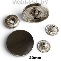 20 В Кнопка альфа d20мм Nickel