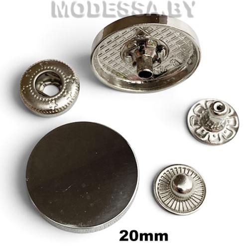 20 В Кнопка альфа d20мм Nickel