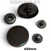 20 В Кнопка альфа d20мм Black Nickel
