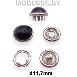 5107 Кнопка клямерная d11.7мм N/Чёрный
