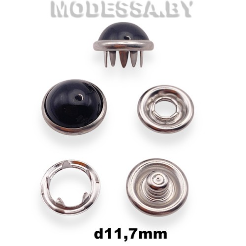 5107 Кнопка клямерная d11.7мм N/Чёрный