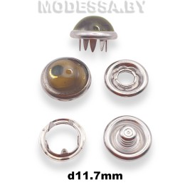5107 Кнопка клямерная d11.7мм N/Коричневый