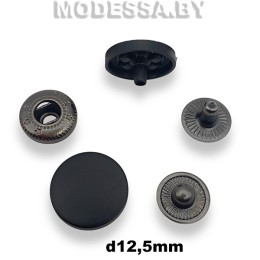 В-12.5 Кнопка альфа d12.5мм Soft-touch Чёрный