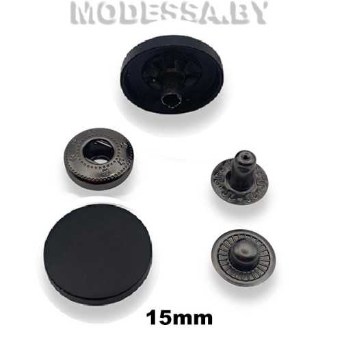 В-15 Кнопка альфа d15мм Чёрный