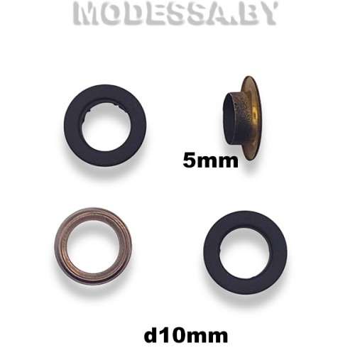 Люверс d10мм Soft-touch Чёрный