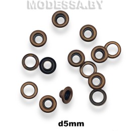 Люверс d5мм (ножка 5мм) Антик 
