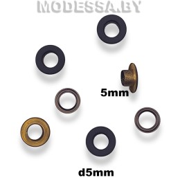 Люверс d5мм Soft-touch Чёрный