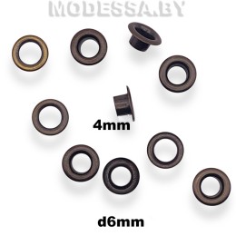 Люверс d6мм (ножка 4мм) Антик