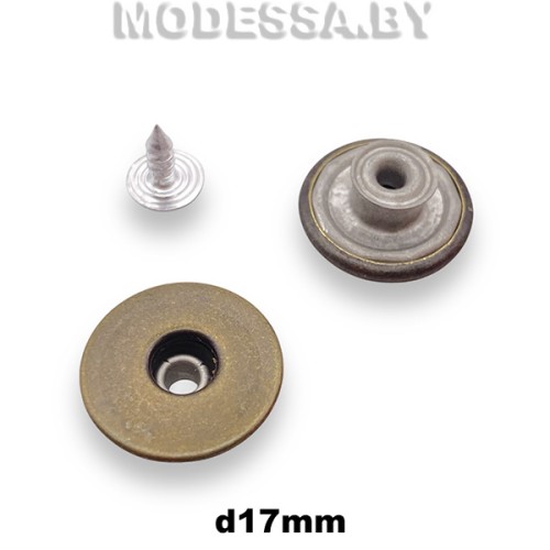1702110 Заклёпка-пуговица d17мм Ц:Антик