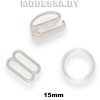 Кольца, крючки, рамки 15мм пластм. прозрачн.