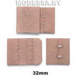 Застёжка текстильная 2*2*3.8 Ц:Бежевый