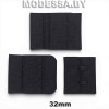 Застёжка текстильная 2*2*3.8 Ц:Чёрный