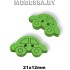 049D-TH украшение деревянное машинка Зеленый 21х12мм