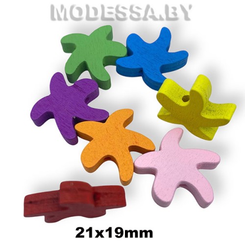 050C-TH украшения деревянные "Звезда"  21х19мм