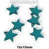 101145.1 Украшение дер. "Звезда" Ц:Бирюзовый 12х12мм