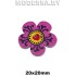 101145.16 Украшение дер. "Цветок №3" Ц:2 Сиреневый 20х20мм