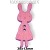 101145.18 Украшение дер. "Заяц" Ц:2 Розовый 38х13мм