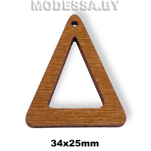101145.21 Украшение дер. "Треугольник" Ц:2 Т.Дерево 25х34мм