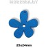 Украшение деревянное "Цветок-2"Ц:Синий 26х25мм