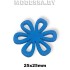 Украшение декор. дерев. Цветок ц: Синий 25х25мм