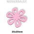 Украшение декор. дерев. Цветок ц: Розовый 25х25мм