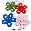 Украшения деревянные "Цветок" 25х25мм