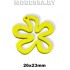 Украшение декор. дерев. Цветок фигурн ц: Желтый 26х23мм