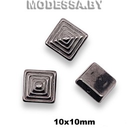 1068 Украшение 10х10мм Ц:Чёрный никель