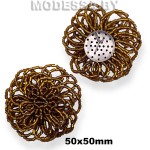 13065 Украшение 50х50мм Ц:Коричневый