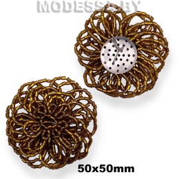 13065 Украшение 50х50мм Ц:Коричневый