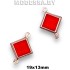 14004 Украшение 19х13мм Ц:Красный N