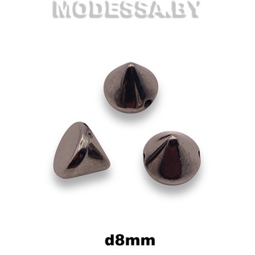 1404 Украшение d8мм Ц:Чёрный никель