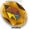 2660 Стразы 40х30мм Ц:7 Коричневый